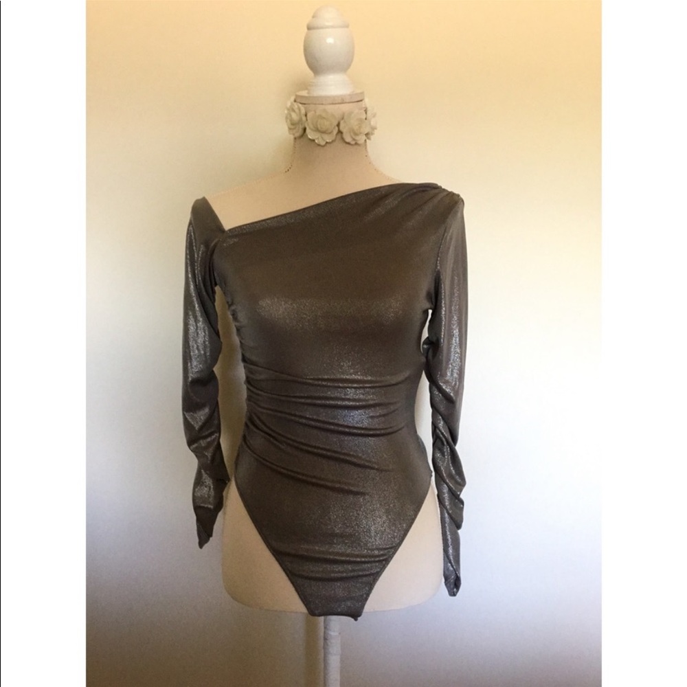 Zara Shimmery metallic body suit-Size M